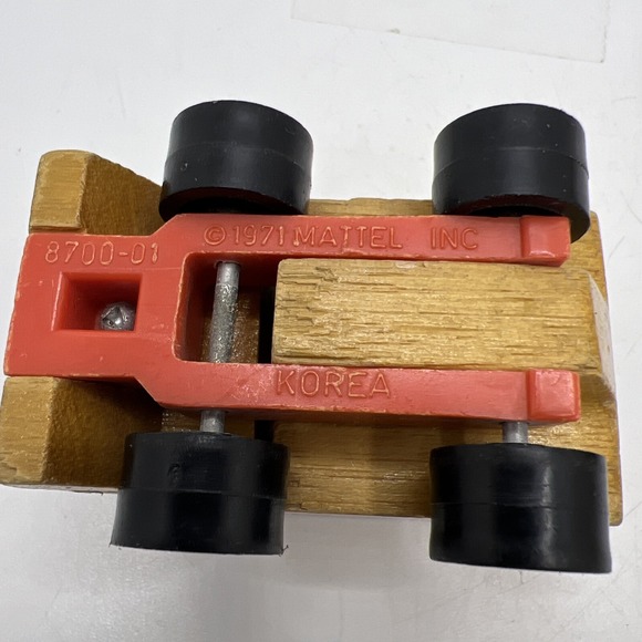 Mattel 1971/72 Vintage Wooden Truck Helicopter Wood Toy Vehicles Korea Push Toys - Picture 6 of 11